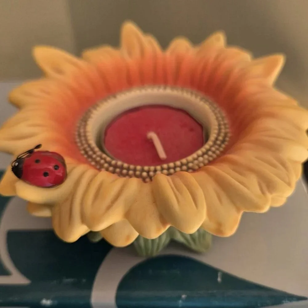 PartyLite Sunflower Buddies Tealight Holders Ladybug Butterfly Lot 2 P7119